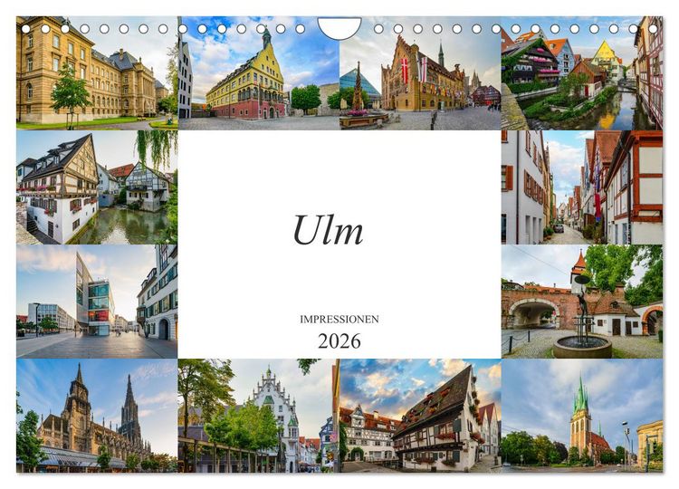 Produktbild: Ulm Impressionen (Wandkalender 2026 DIN A4 quer), CALVENDO Monatskalender