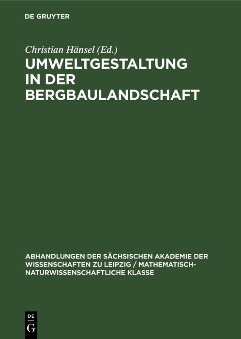 Produktbild: Umweltgestaltung in der Bergbaulandschaft