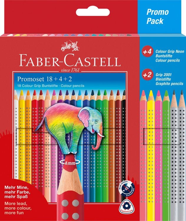 Produktbild: Faber-Castell Buntstifte Colour Grip, 24er Set