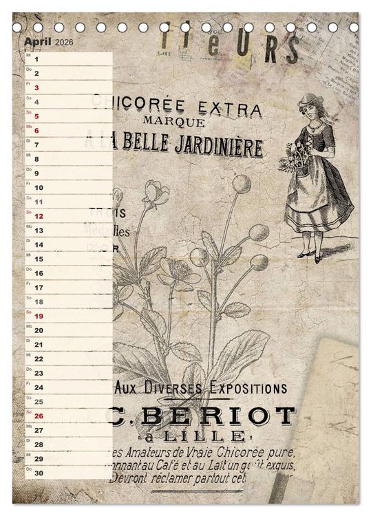 Produktbild: Vintage Welten (Tischkalender 2026 DIN A5 hoch), CALVENDO Monatskalender