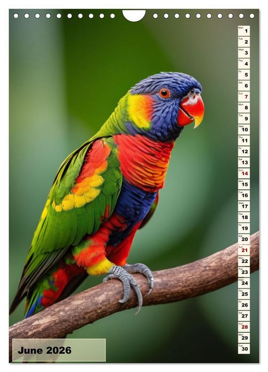 Produktbild: Colourful birds (Wall Calendar 2026 DIN A4 portrait), CALVENDO 12 Month Wall Calendar