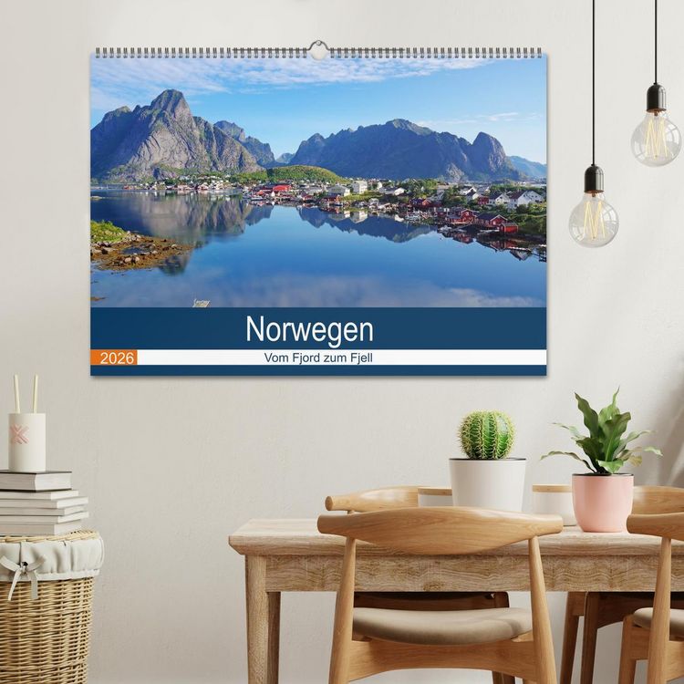 Produktbild: Norwegen 2026 - vom Fjord zum Fjell (Wandkalender 2026 DIN A2 quer), CALVENDO Monatskalender
