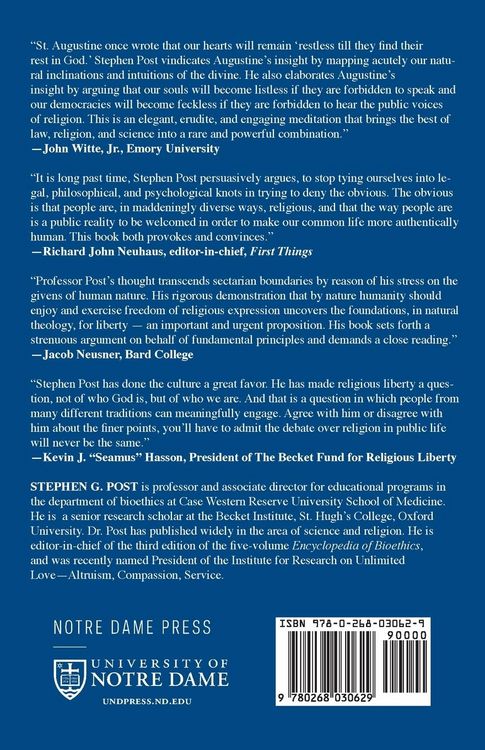 Produktbild: Human Nature and the Freedom of Public Religious Expression