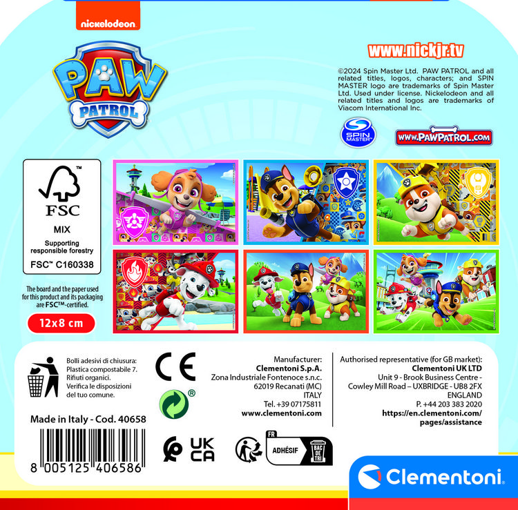 Produktbild: W&uuml;rfelpuzzle PAW PATROL 6 Teile