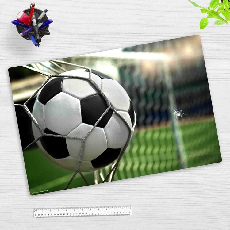 Produktbild: Cover-your-desk Schreibtischunterlage f&uuml;r Kinder Fu&szlig;ball im Tor, aus hochwertigem Vinyl , 60 x 40 cm