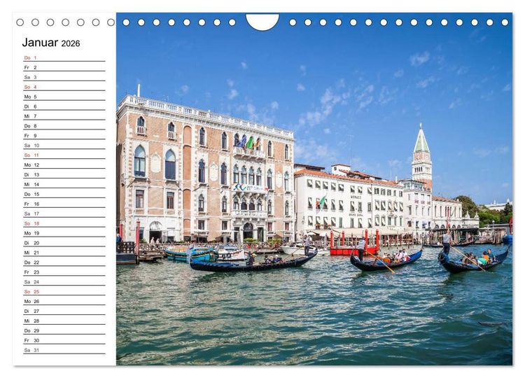 Produktbild: VENEDIG Eine Tour auf dem Canal Grande (Wandkalender 2026 DIN A4 quer), CALVENDO Monatskalender
