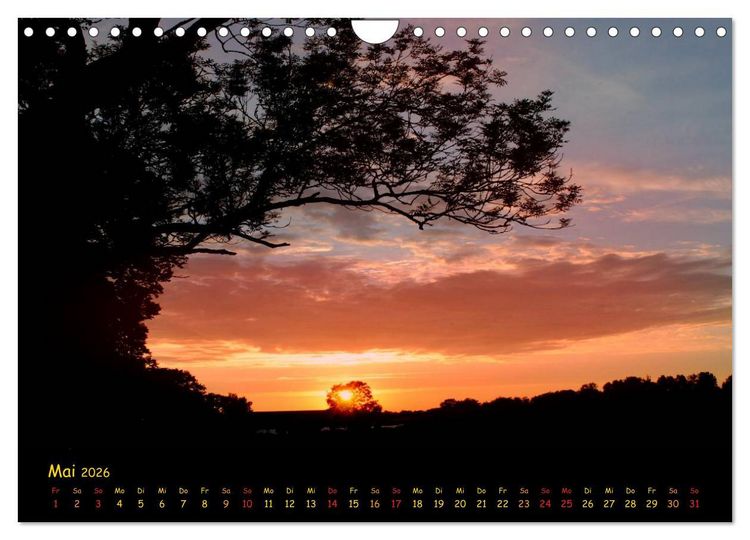 Produktbild: wenn die Sonne schlafen geht (Wandkalender 2026 DIN A4 quer), CALVENDO Monatskalender