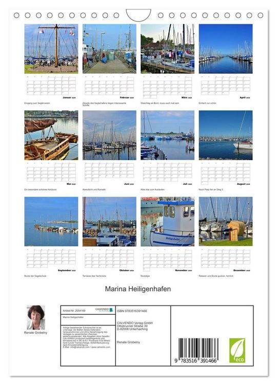 Produktbild: Marina Heiligenhafen (Wandkalender 2026 DIN A4 hoch), CALVENDO Monatskalender