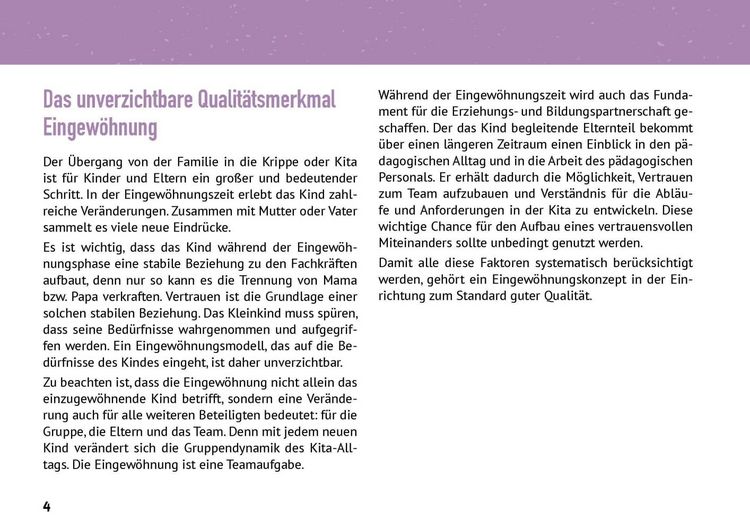 Produktbild: Eingew&ouml;hnung in der Kita. Vom Modell zur Praxis