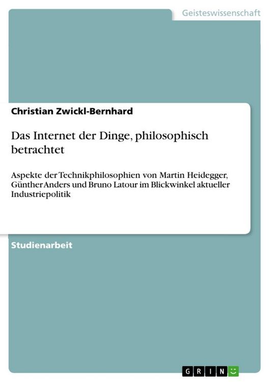 Produktbild: Das Internet der Dinge, philosophisch betrachtet