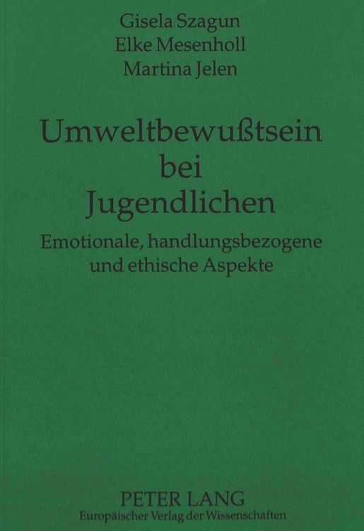 Produktbild: Umweltbewu&szlig;tsein bei Jugendlichen