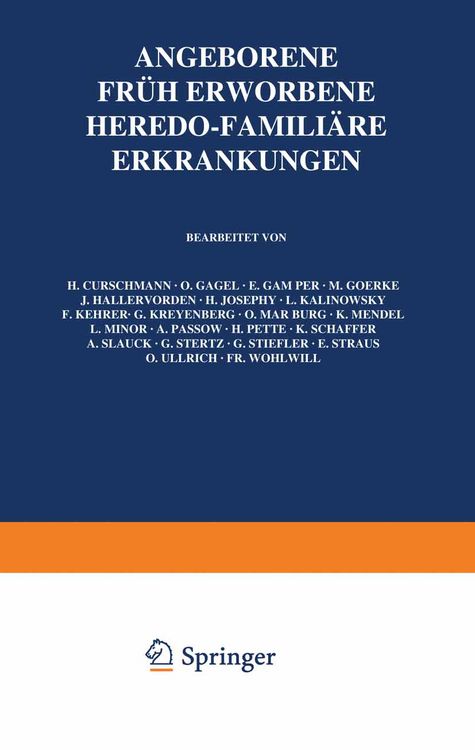 Produktbild: Angeborene, fr&uuml;h erworbene, heredo-famili&auml;re Erkrankungen