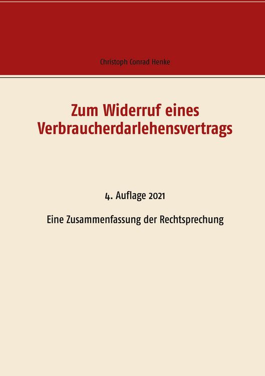 Produktbild: Zum Widerruf eines Verbraucherdarlehensvertrags