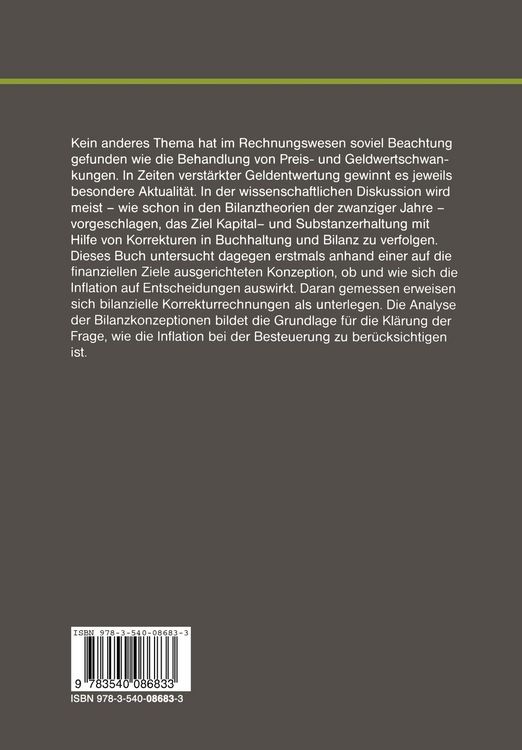 Produktbild: Kapitalerhaltung, Geldentwertung und Gewinnbesteuerung