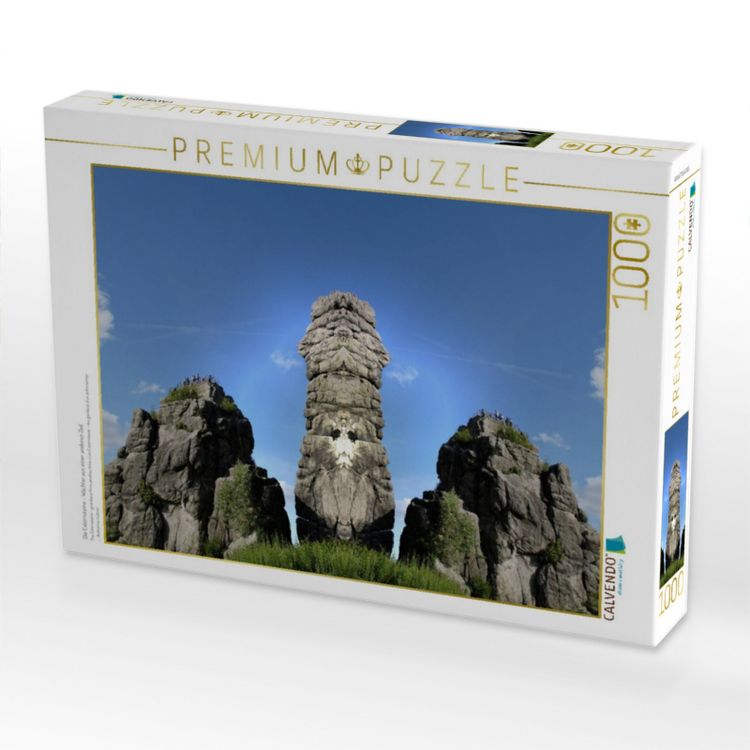 Produktbild: CALVENDO Puzzle Die Externsteine - W&auml;chter aus einer anderen Zeit | 1000 Teile Lege-Gr&ouml;&szlig;e 64x48cm Foto-Puzzle f&uuml;r gl&uuml;ckliche Stunden