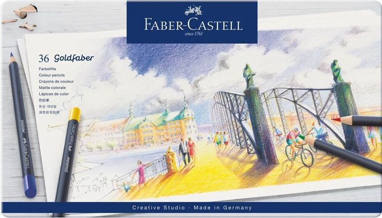 Produktbild: Faber-Castell Farbstifte Goldfaber, 36er Set Metalletui