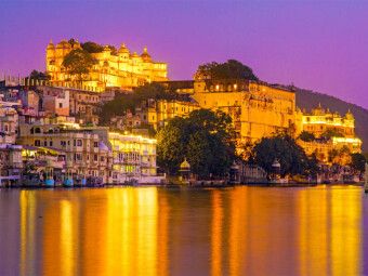 Produktbild: CALVENDO Puzzle Abendstimmung am Picholasee in Udaipur | 1000 Teile Lege-Gr&ouml;&szlig;e 64x48cm Foto-Puzzle f&uuml;r gl&uuml;ckliche Stunden