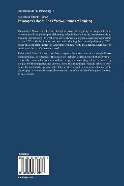 Produktbild: Philosophy's Moods: The Affective Grounds of Thinking