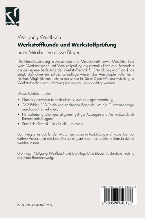Produktbild: Werkstoffkunde und Werkstoffpr&uuml;fung