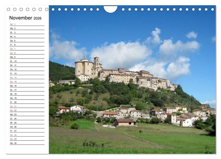 Produktbild: Camino di Assisi - Franziskusweg (Wandkalender 2026 DIN A4 quer), CALVENDO Monatskalender