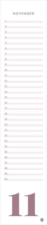 Produktbild: Geburtstagskalender neutral Langplaner mini