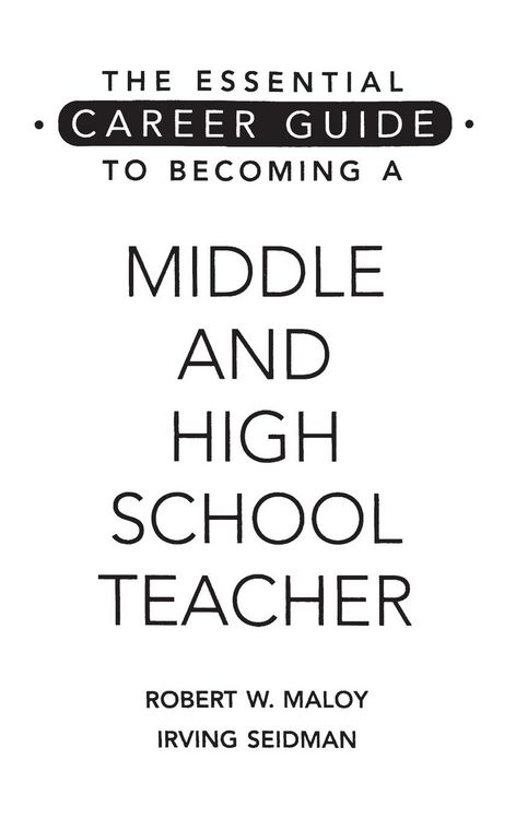 Produktbild: The Essential Career Guide to Becoming a Middle and High School Teacher