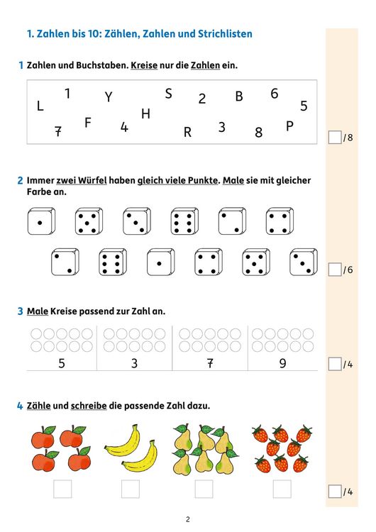 Produktbild: &Uuml;bungsheft mit Tests in Mathe 1. Klasse