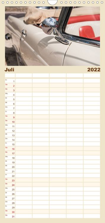 Produktbild: Classic Autos - Familienplaner hoch (Wandkalender 2022 , 21 cm x 45 cm, hoch)
