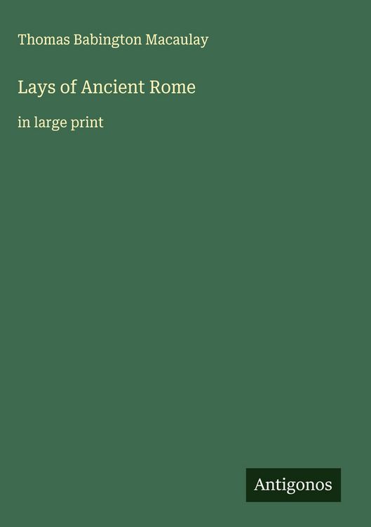 Produktbild: Lays of Ancient Rome