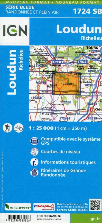 Produktbild: Loudun Richelieu 1:25 000