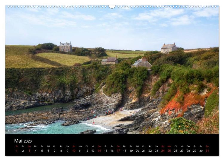 Produktbild: Cornwall (hochwertiger Premium Wandkalender 2026 DIN A2 quer), Kunstdruck in Hochglanz