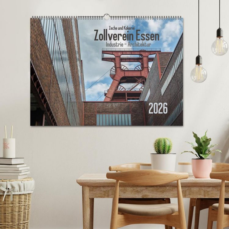 Produktbild: Zeche und Kokerei Zollverein Essen: Industrie-Architektur (Wandkalender 2026 DIN A2 quer), CALVENDO Monatskalender