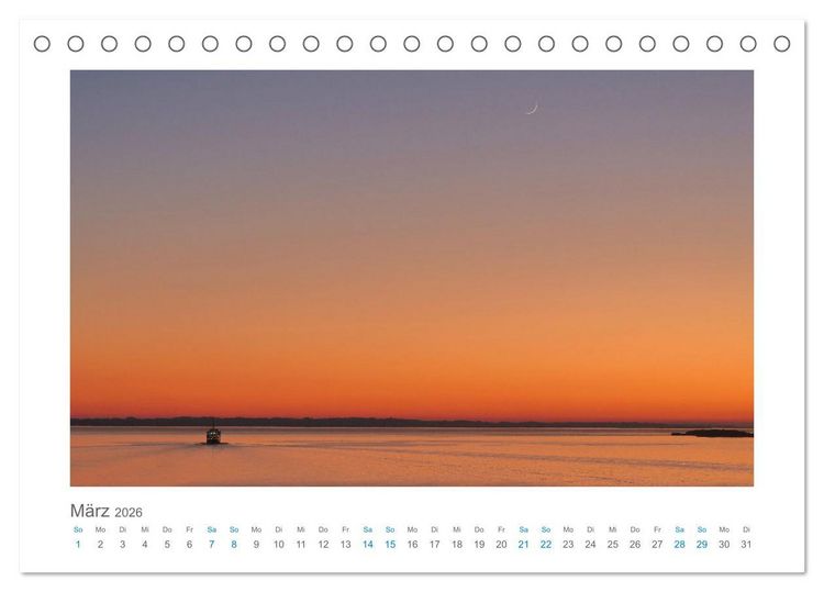 Produktbild: Kurs Nord - mit dem Postschiff (Tischkalender 2026 DIN A5 quer), CALVENDO Monatskalender