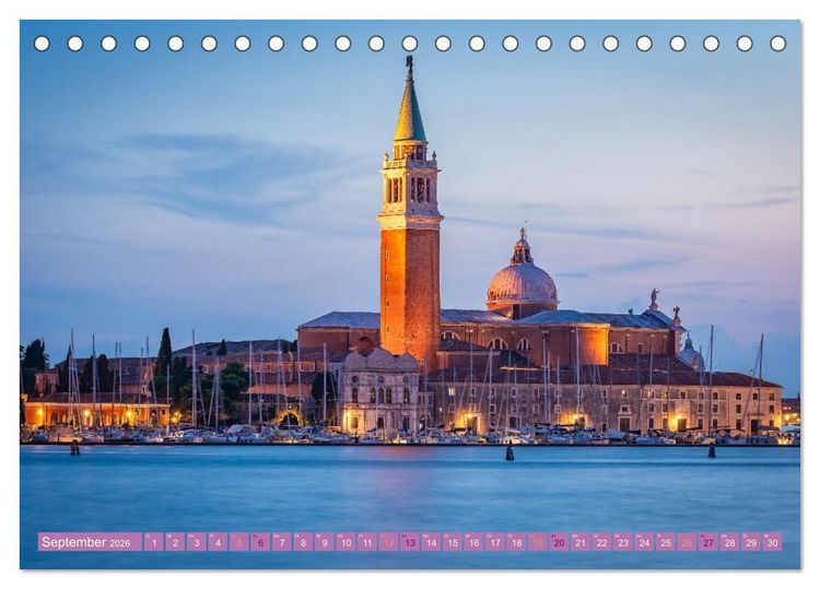 Produktbild: Venedig - Magische Lagunenstadt (Tischkalender 2026 DIN A5 quer), CALVENDO Monatskalender