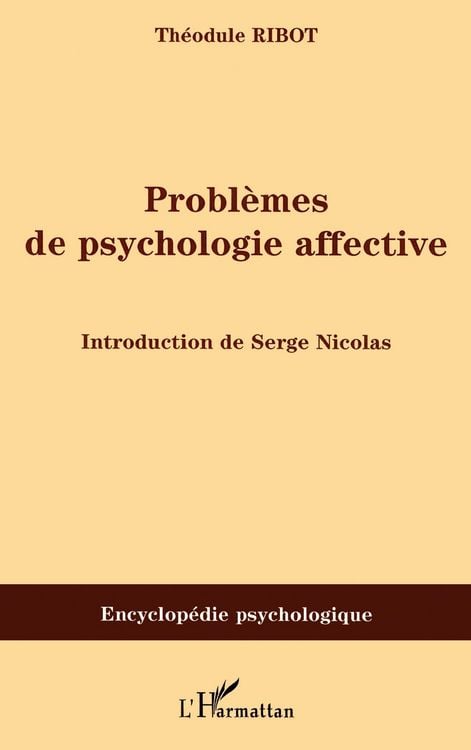 Produktbild: Probl&egrave;mes de psychologie affective