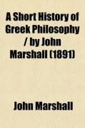 Produktbild: A Short History of Greek Philosophy