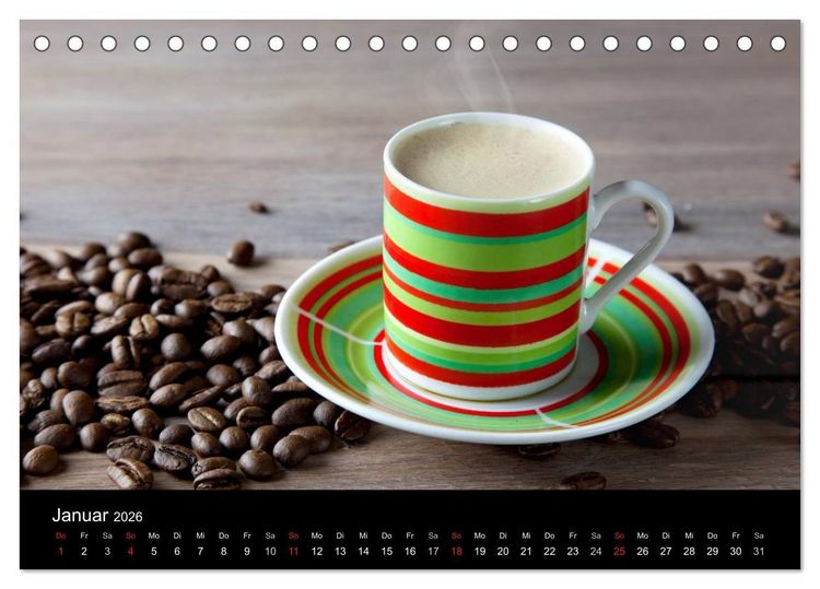 Produktbild: Kaffee & Schokolade (Tischkalender 2026 DIN A5 quer), CALVENDO Monatskalender