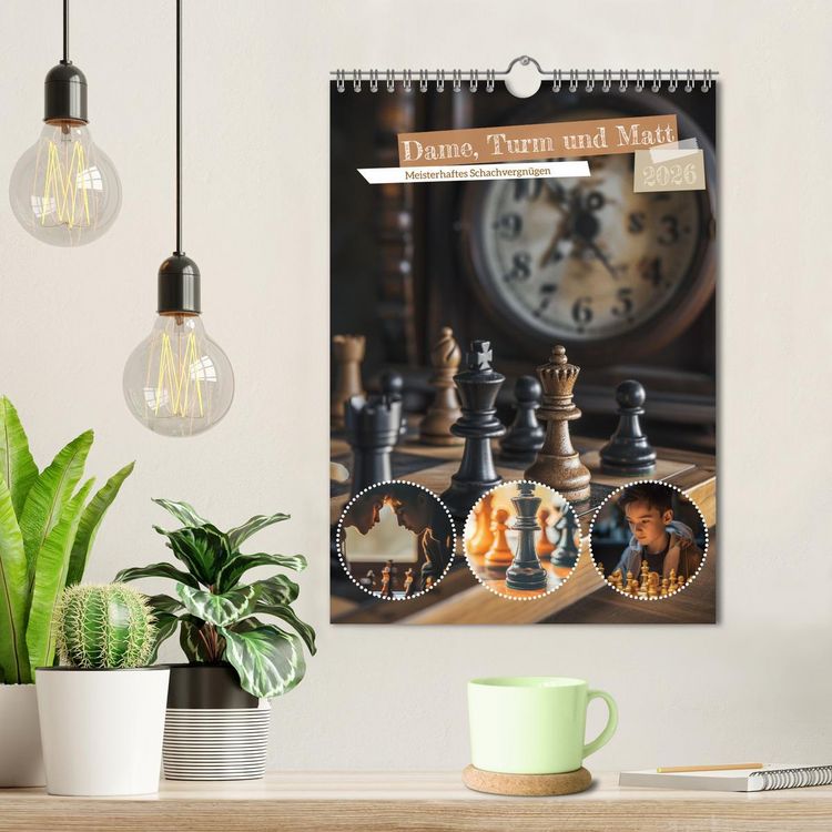 Produktbild: Dame, Turm und Matt (Wandkalender 2026 DIN A4 hoch), CALVENDO Monatskalender