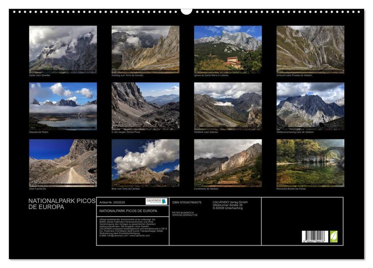 Produktbild: NATIONALPARK PICOS DE EUROPA (Wandkalender 2026 DIN A2 quer), CALVENDO Monatskalender