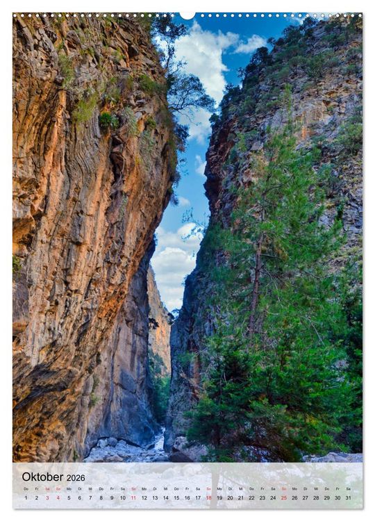 Produktbild: Naturerlebnis Samaria Schlucht auf Kreta (Wandkalender 2026 DIN A2 hoch), CALVENDO Monatskalender