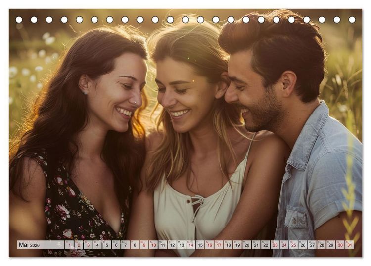 Produktbild: Farben der Liebe: Bunte Vielfalt des Herzens (Tischkalender 2026 DIN A5 quer), CALVENDO Monatskalender