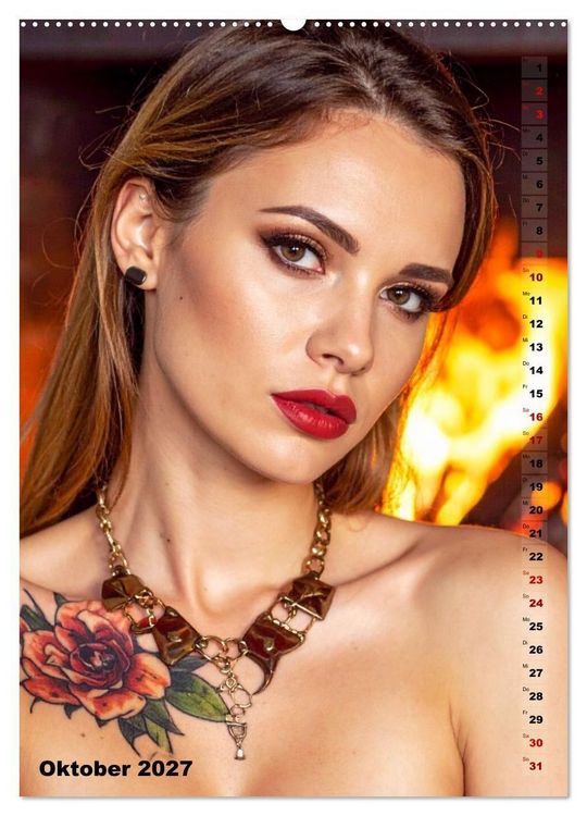 Produktbild: Tattoo Beautys (Wandkalender 2027 DIN A2 hoch), CALVENDO Monatskalender