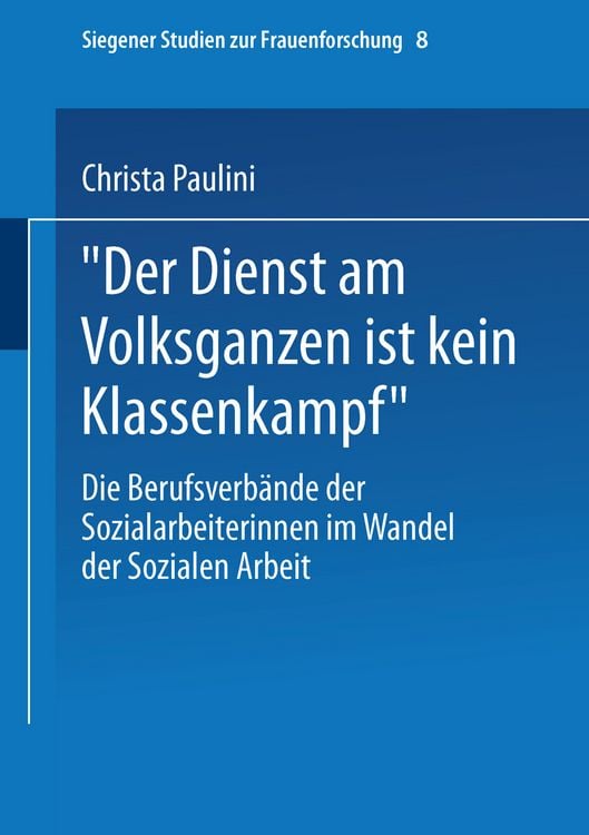 Produktbild: "Der Dienst am Volksganzen ist kein Klassenkampf"