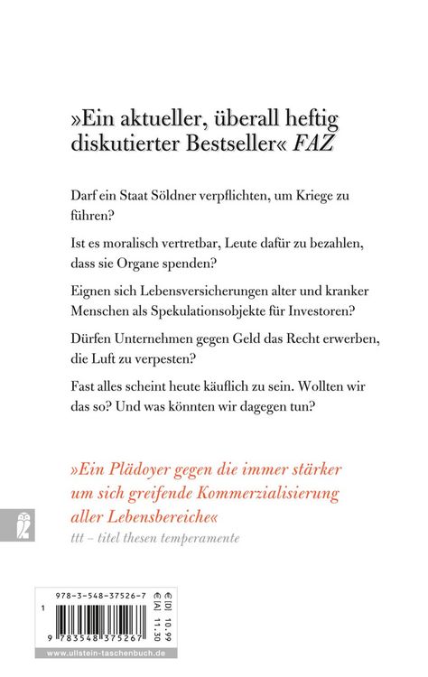 Produktbild: Was man f&uuml;r Geld nicht kaufen kann