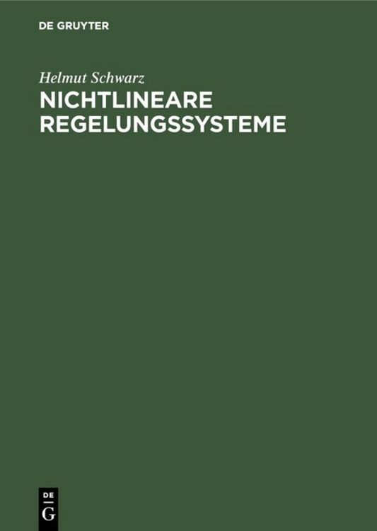 Produktbild: Nichtlineare Regelungssysteme
