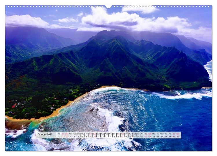 Produktbild: Aloha Spirit &ndash; The Magic of Hawaii (High Quality Premium Wall Calendar 2027 DIN A2 landscape),CALVENDO 12 Month Wall Calendar