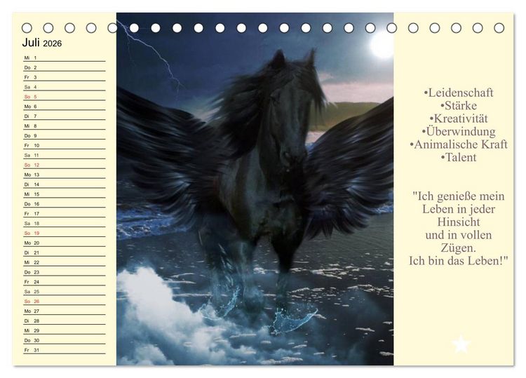 Produktbild: Tarot. Spirituell durch das Jahr (Tischkalender 2026 DIN A5 quer), CALVENDO Monatskalender