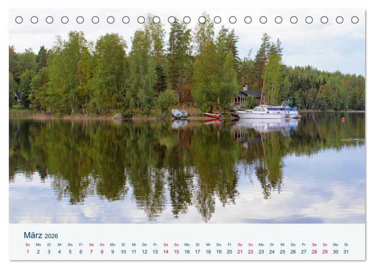 Produktbild: Finnland, Rund um Mikkeli (Tischkalender 2026 DIN A5 quer), CALVENDO Monatskalender