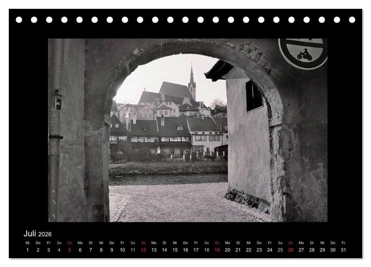 Produktbild: Sch&ouml;nheit an der Moldau - Cesky Krumlov (Tischkalender 2026 DIN A5 quer), CALVENDO Monatskalender