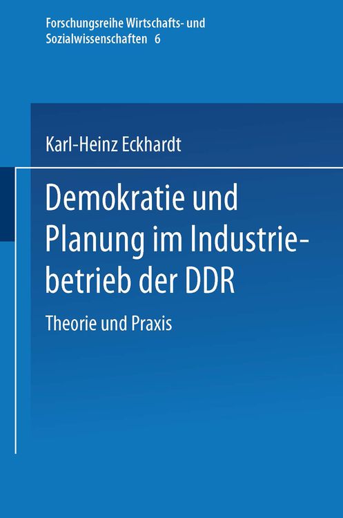 Produktbild: Demokratie und Planung im Industriebetrieb der DDR